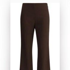 Michael Kors Brown Straight Leg Pants with Wide Waistband